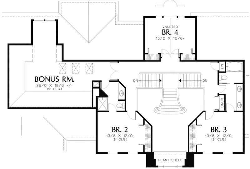 Georgian House Plan Second Floor - Westmoreland Luxury Home 011S-0152 - Shop House Plans and More