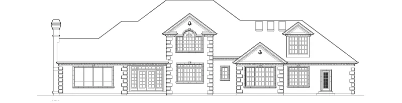 Luxury House Plan Rear Elevation - Westmoreland Luxury Home 011S-0152 - Shop House Plans and More