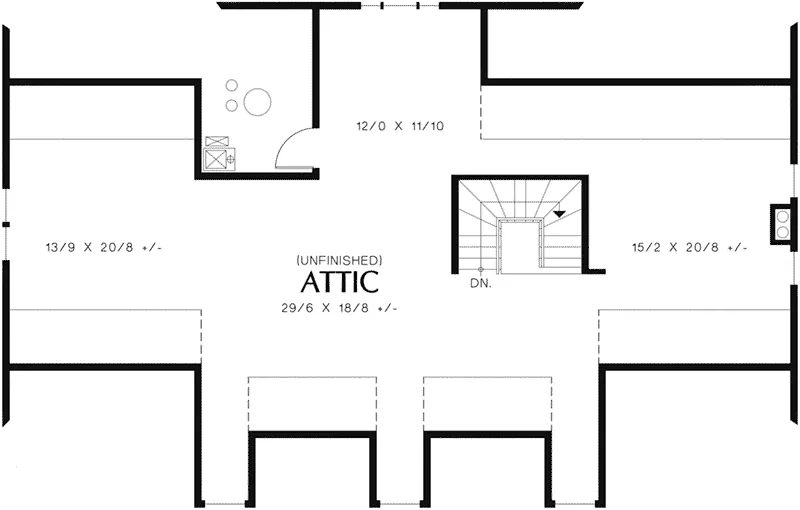 Luxury House Plan Attic Floor Plan - Roberts Ridge Country Home 011S-0156 - Shop House Plans and More