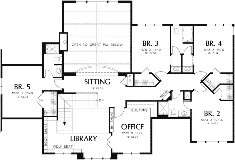Luxury House Plan Second Floor - Flanagan Place Luxury Home 011S-0158 - Search House Plans and More