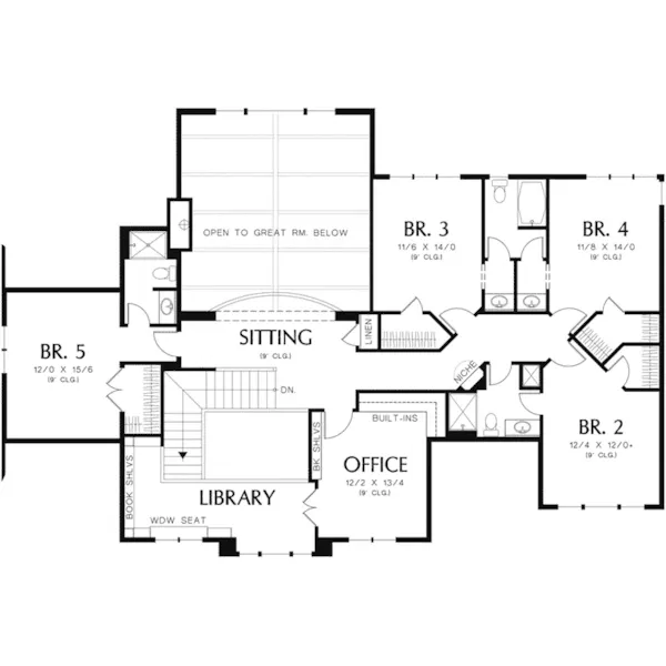 Cape Cod & New England House Plan Second Floor - Flanagan Place Luxury Home 011S-0158 - Search House Plans and More