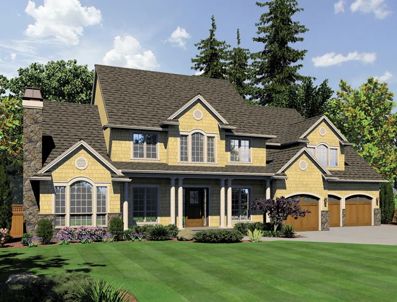 Luxury House Plan Front of Home - Flanagan Place Luxury Home 011S-0158 - Search House Plans and More