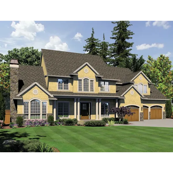 Cape Cod & New England House Plan Front of Home - Flanagan Place Luxury Home 011S-0158 - Search House Plans and More