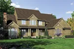 Colonial House Plan Front Image - McMahon Luxury Home 011S-0159 - Shop House Plans and More