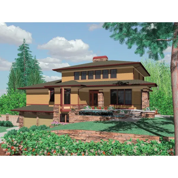 Contemporary House Plan Front of Home - Donnel Point Luxury Home 011S-0160 - Shop House Plans and More