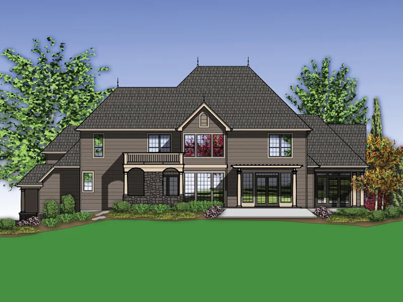 Luxury House Plan Color Image of House - Cortland Hill Luxury Home 011S-0163 - Shop House Plans and More