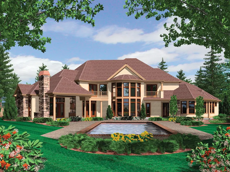 Luxury House Plan Color Image of House - Corsica Cove Luxury Home 011S-0164 - Shop House Plans and More