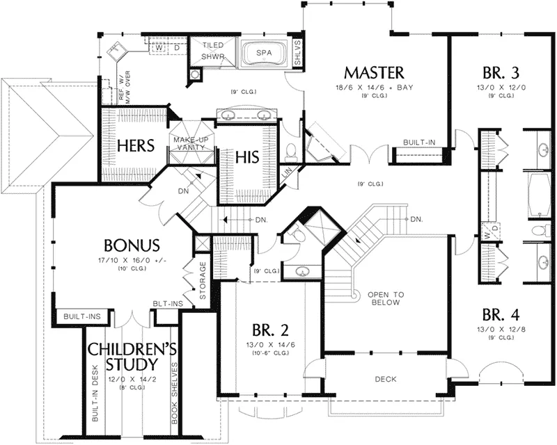 European House Plan Second Floor - Cheshire Cove Luxury Home 011S-0167 - Shop House Plans and More