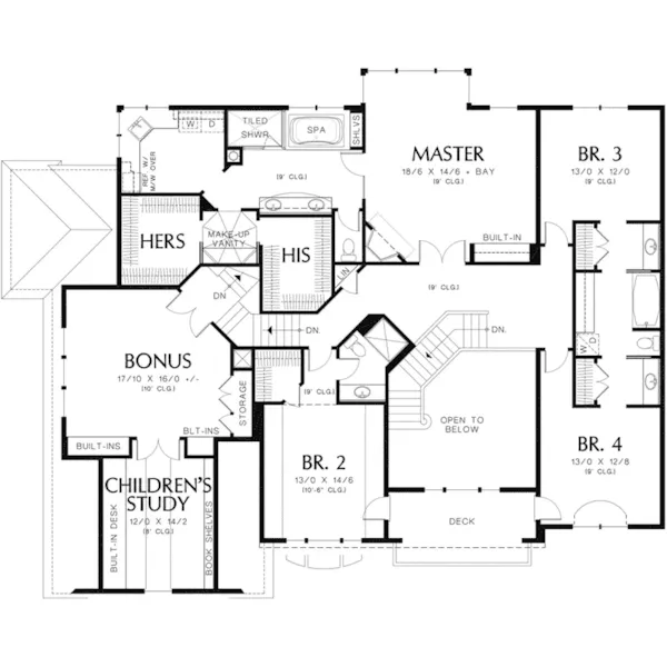 Luxury House Plan Second Floor - Cheshire Cove Luxury Home 011S-0167 - Shop House Plans and More