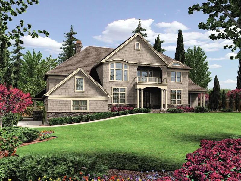 European House Plan Front of Home - Cheshire Cove Luxury Home 011S-0167 - Shop House Plans and More