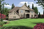 European House Plan Front of Home - Cheshire Cove Luxury Home 011S-0167 - Shop House Plans and More