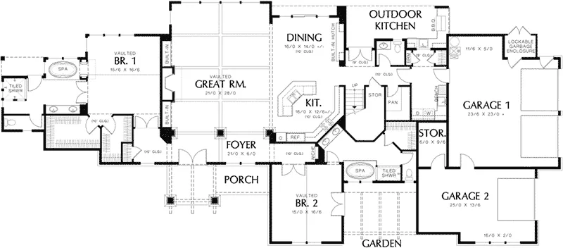 Luxury House Plan First Floor - Belmont Place Luxury Home 011S-0168 - Shop House Plans and More