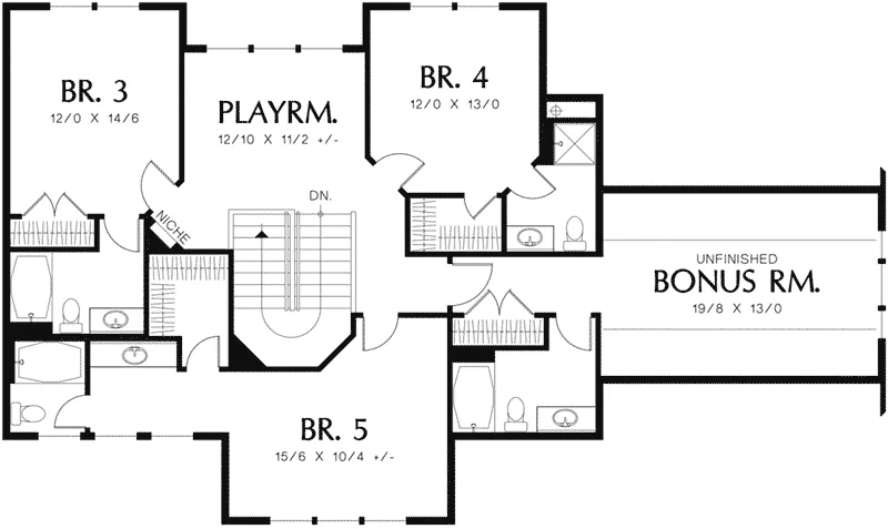 Rustic House Plan Second Floor - Belmont Place Luxury Home 011S-0168 - Shop House Plans and More