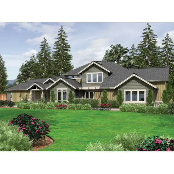 Craftsman House Plan Front of Home - Belmont Place Luxury Home 011S-0168 - Shop House Plans and More