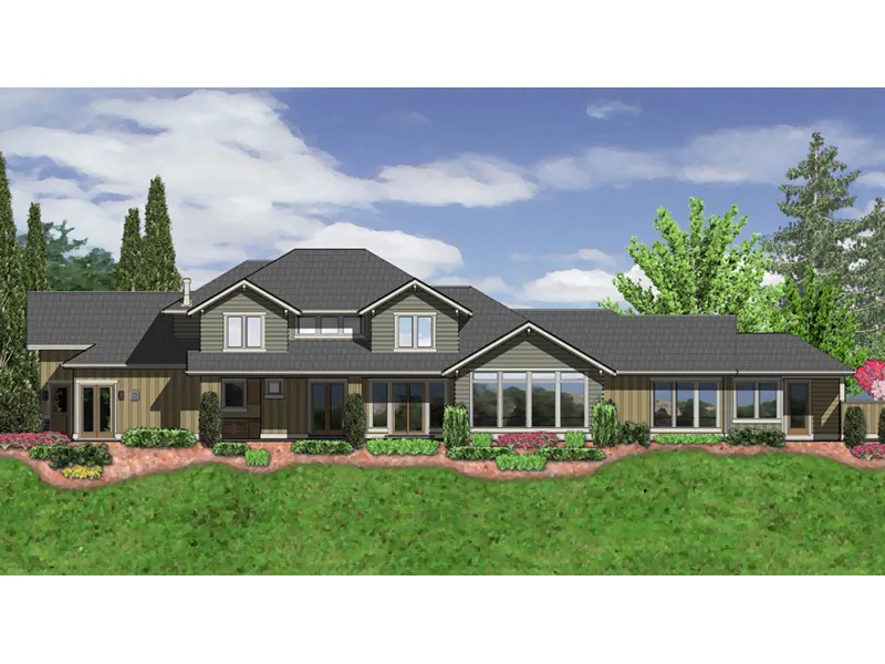 Rustic House Plan Color Image of House - Belmont Place Luxury Home 011S-0168 - Shop House Plans and More