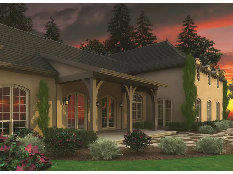European House Plan Color Image of House - Augustine Place Luxury Home 011S-0170 - Shop House Plans and More