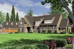 Country French House Plan Front of Home - Jade Cove Luxury Home 011S-0171 - Shop House Plans and More