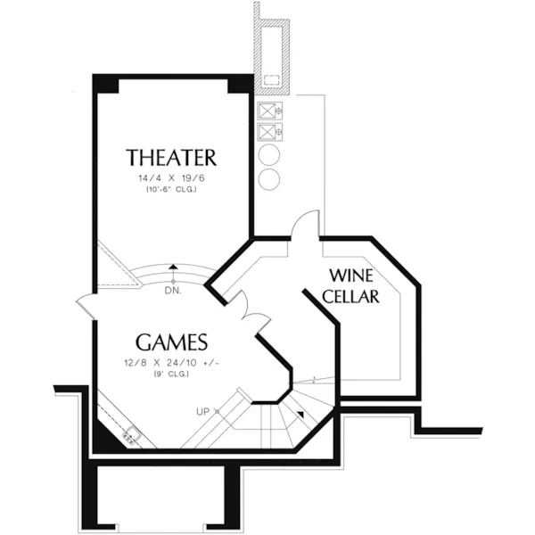 Traditional House Plan Lower Level Floor - Hearst Luxury Home 011S-0175 - Shop House Plans and More