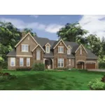 English Cottage House Plan Front of Home - Elton Manor Luxury Home 011S-0177 - Shop House Plans and More