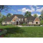 Country French House Plan Front of Home - Caledonia Place Luxury Home 011S-0179 - Shop House Plans and More