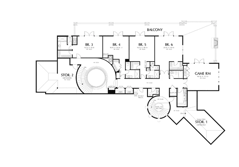 Mediterranean House Plan Second Floor - Casado Luxury European Home 011S-0182 - Shop House Plans and More