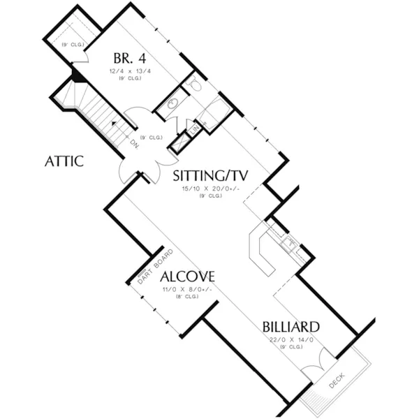 Arts & Crafts House Plan Second Floor - Monette Bay Craftsman Home 011S-0183 - Shop House Plans and More