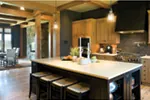 Lake House Plan Kitchen Photo 01 - Montelle Hill Luxury Home Plans with Two Master Suites