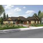 Shingle House Plan Front of Home - Redford Hill Rustic Home 011S-0185 - Shop House Plans and More