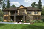 Rustic House Plan Rear Photo 01 - Redford Hill Rustic Home 011S-0185 - Shop House Plans and More