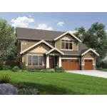 Craftsman House Plan Front of Home - Saginaw Bay Luxury Home 011S-0186 - Shop House Plans and More