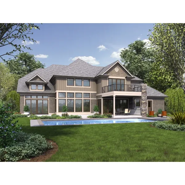 Country House Plan Rear Photo 05 - Bronson Point Luxury Home 011S-0190 - Shop House Plans and More