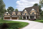 Traditional House Plan Front Image - Powers Hill Luxury Home 011S-0191 - Shop House Plans and More