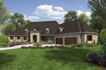 European House Plan Front of Home - Burton Manor European Home 011S-0193 - Shop House Plans and More