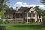 Country French House Plan Rear Photo 01 - Burton Manor European Home 011S-0193 - Shop House Plans and More