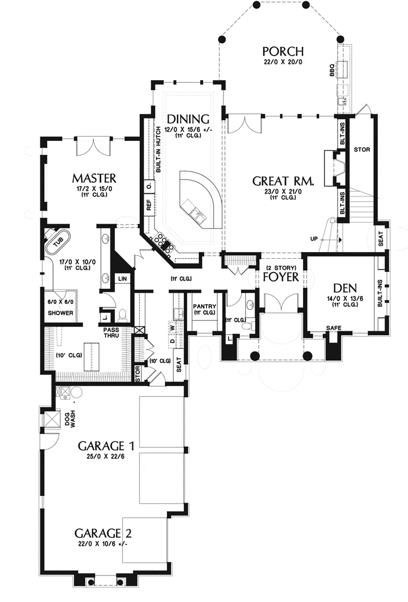 Mediterranean House Plan First Floor - Rainier Bay Luxury Home 011S-0195 - Shop House Plans and More