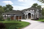 Mediterranean House Plan Front of Home - Rainier Bay Luxury Home 011S-0195 - Shop House Plans and More