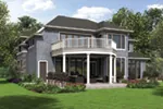 Florida House Plan Rear Photo 01 - Rainier Bay Luxury Home 011S-0195 - Shop House Plans and More