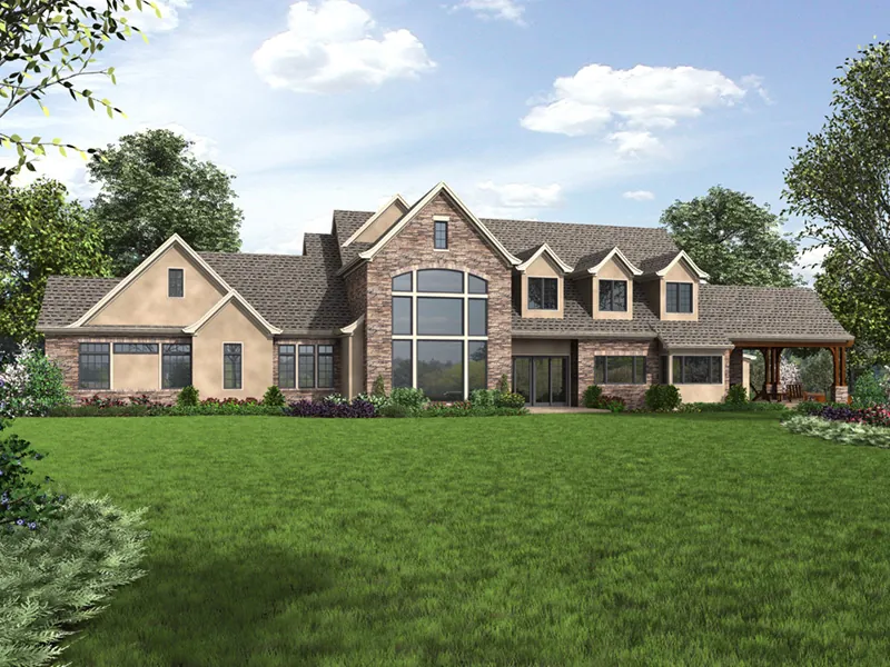 Country French House Plan Side View Photo 01 - Asbury Park Luxury Home 011S-0196 - Search House Plans and More