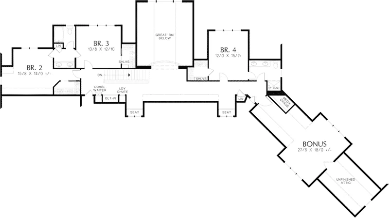 Shingle House Plan Second Floor - Esker Point Luxury Home 011S-0198 - Shop House Plans and More