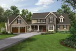 Arts & Crafts House Plan Front of House 011S-0199