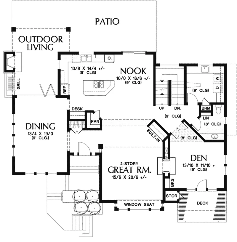 Contemporary House Plan First Floor - Darnall Point Luxury Home 011S-0202 - Shop House Plans and More