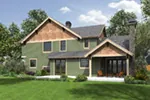 Contemporary House Plan Rear Photo 01 - Darnall Point Luxury Home 011S-0202 - Shop House Plans and More