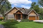 Rustic House Plan Front Image - Latham Creek Craftsman Home 011S-0203 - Shop House Plans and More