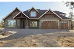Rustic House Plan Front of Home - Latham Creek Craftsman Home 011S-0203 - Shop House Plans and More