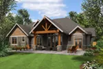 Luxury House Plan Rear Photo 01 - Latham Creek Craftsman Home 011S-0203 - Shop House Plans and More