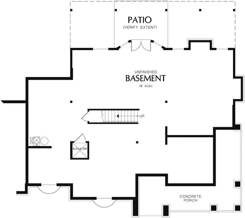 Cape Cod & New England House Plan Basement Floor - Lashley Luxury Country Home 011S-0205 - Shop House Plans and More