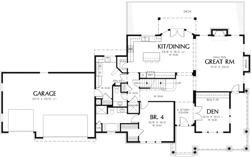 Country House Plan First Floor - Lashley Luxury Country Home 011S-0205 - Shop House Plans and More