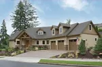 Spacious Craftsman Style Home With Angled Three-Car Garage