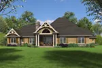 Country House Plan Rear Photo 01 - Lynnwood Craftsman Home 011S-0207 - Shop House Plans and More