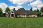 Country House Plan Rear Photo 05 - Lynnwood Craftsman Home 011S-0207 - Shop House Plans and More